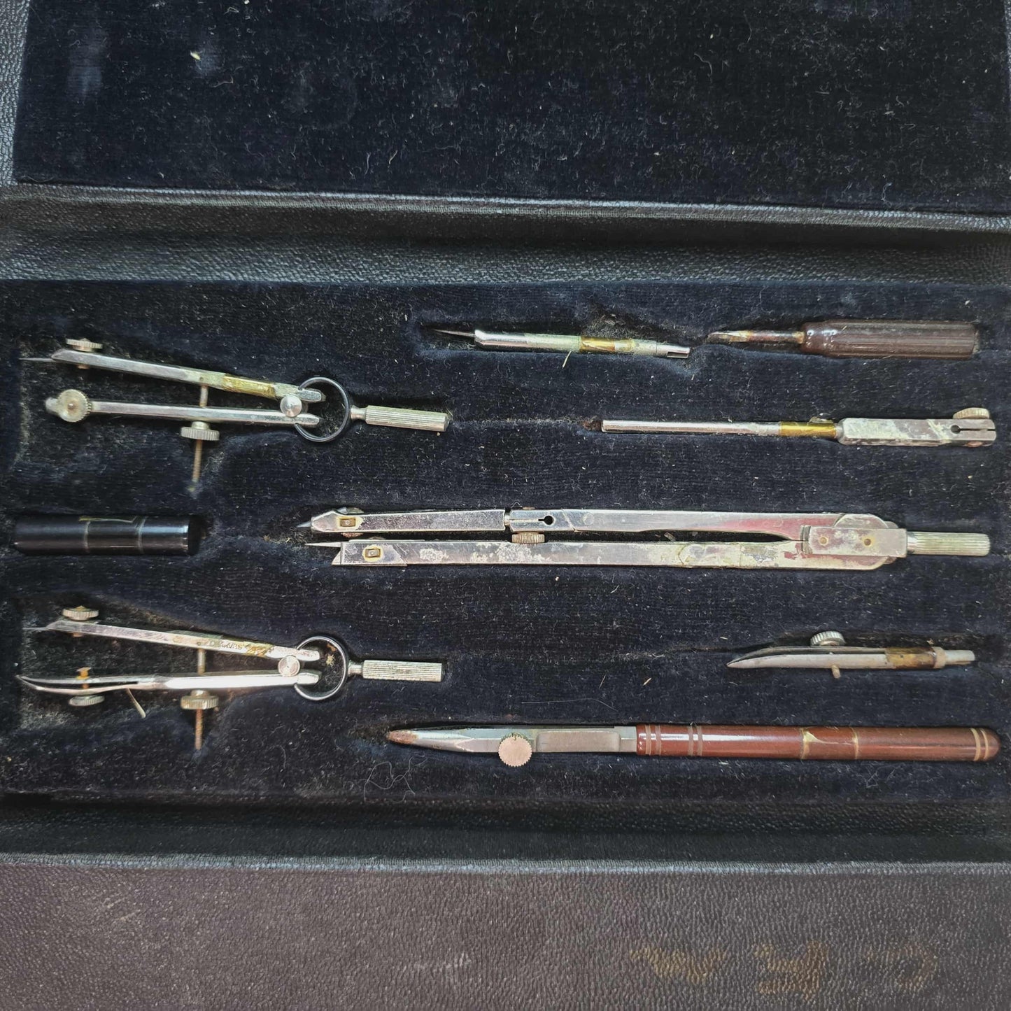 Vintage Charvos Number 612 Drafting Compass Set