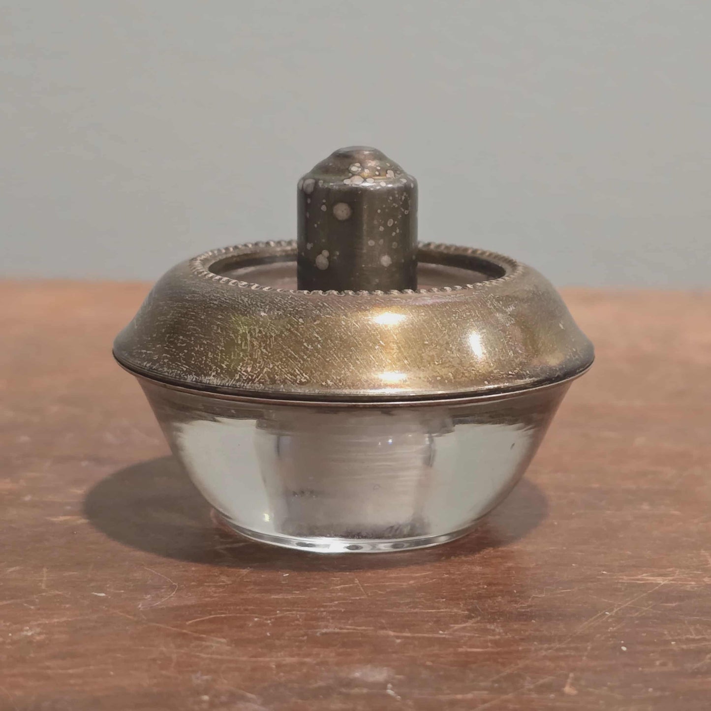 Frank M. Whiting Hy-Glo Sterling Silver & Glass Table Lighter